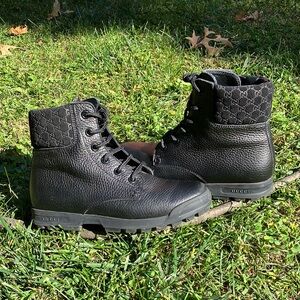Gucci Kids Black Leather Boots size 32